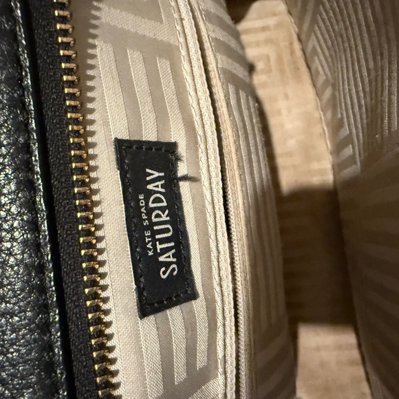 Kate Spade Black and White Striped Satchel - Picture 7 of 11